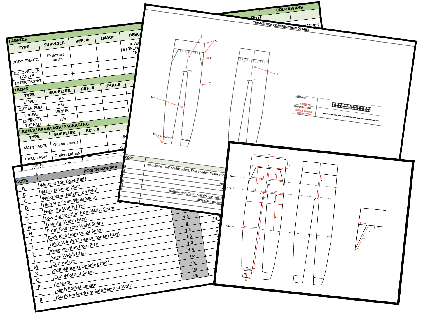 Workery Apparel: tech pack
